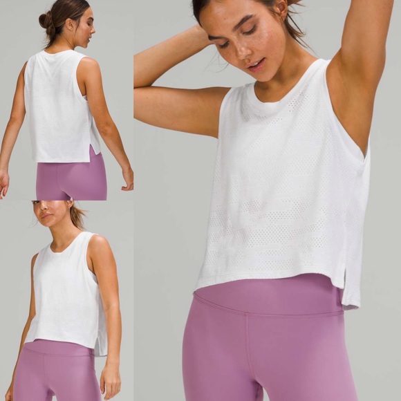 lululemon athletica Tops - Lululemon Train to Be Tank Dot Camo White